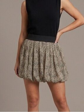 Zara Dots Silk Chiffon Mini Bubble Skirt - Small / Medium, made in Spain 🇪🇸